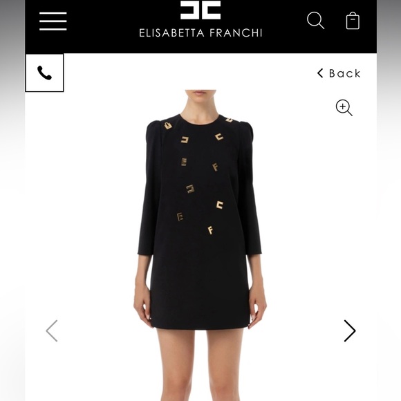 Elisabeth’s Franchi beautif Italian designer MINI-DRESS New size 38 - Picture 1 of 6